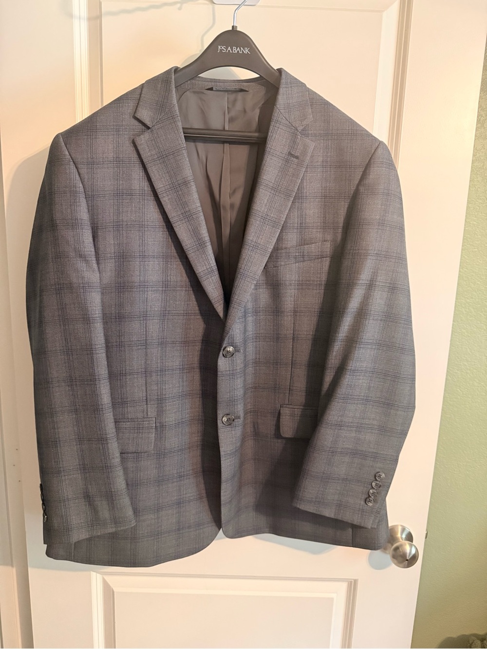Jos. A. Bank Gray and blue Plaid Sport Coat